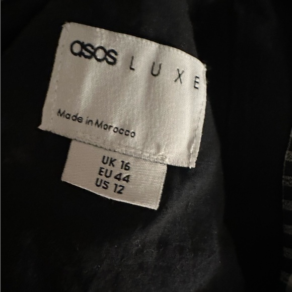 Plunge neck crop top corset with Statement shoulder Gingham print size 12 - Picture 6 of 8